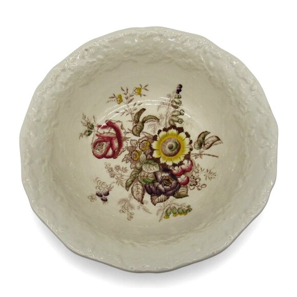 MASONS FRIARSWOOD Floral Serving Bowl Dish Embossed Serving Dish 9.2" - Picture 4 of 8